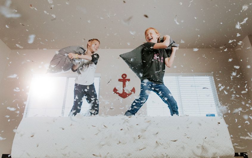 Kids Playing Pillows